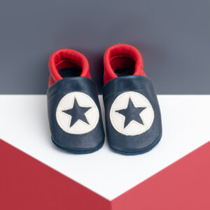 Stern blau/rot