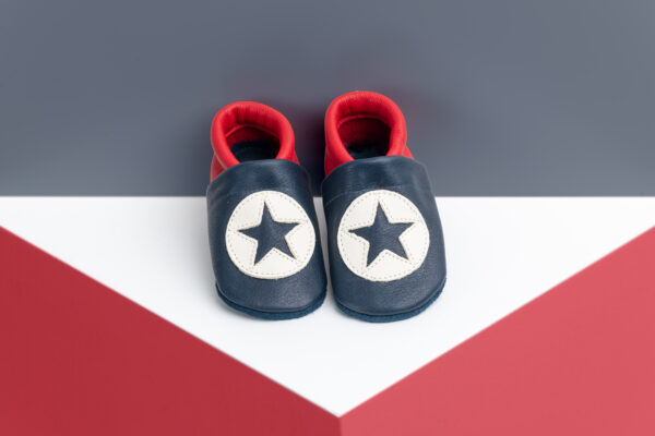 Stern blau/rot