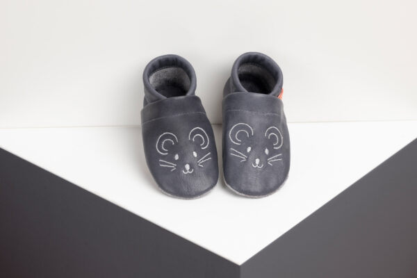 Graue Tap Tap Bio Schuhe mit Maus Motiv